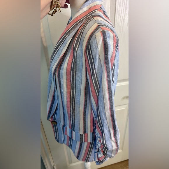 🖤”Laundry By Shelli Segal” NWT Multicolor Striped Blazer w/ Pockets - Picture 13 of 15